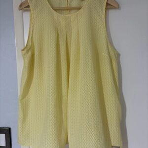 Michael Kors Light Yellow Sleeveless Blouse